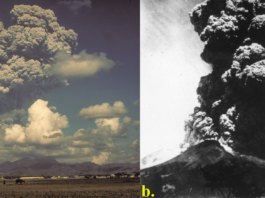 deux volcans en éruption